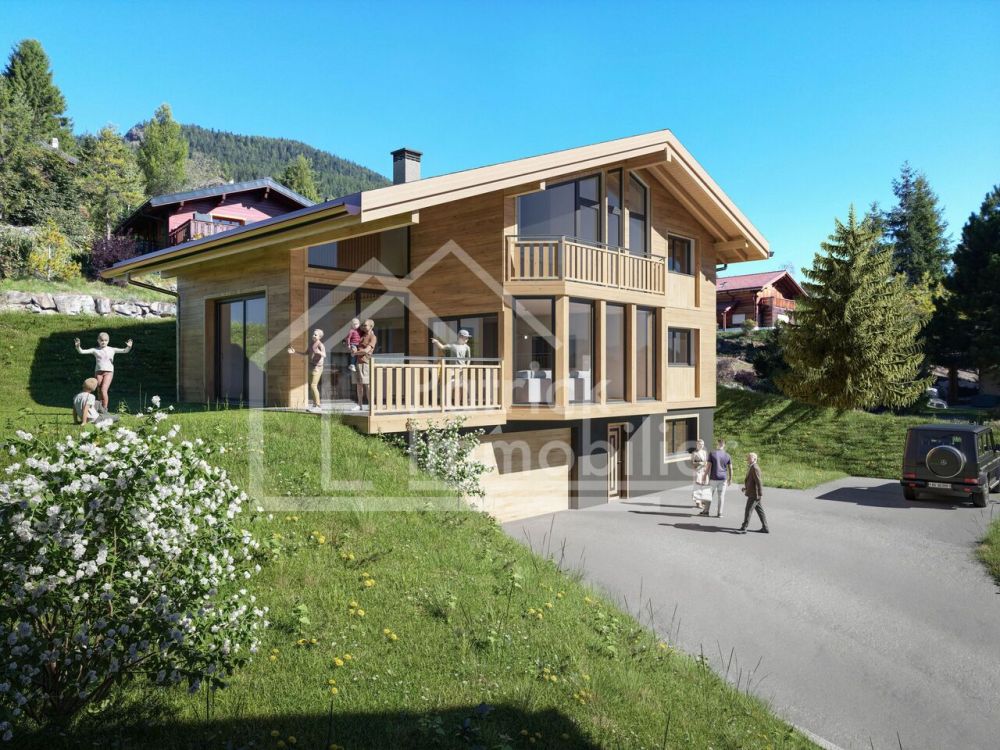 Einzigartiges Einzelchalet - Panoramablick auf die Alpen - Mayens -  Bild 2