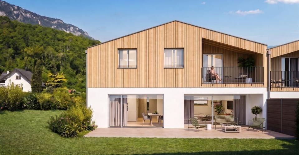 Villa NEUVE 4,5 p. de 131 m² - jardin, terrasse et vue Dents-du-Midi - Muraz - Maison contiguë 4.5 pièces - image - 11