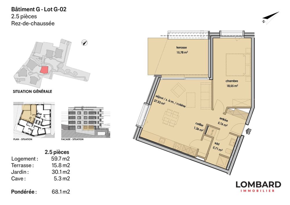 Appartement de 2.5 pièces en rez-de-jardin -  Bild 6