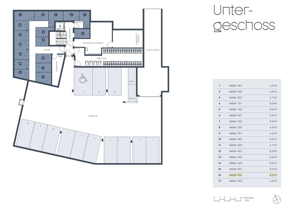 Exklusive Rooftop-Dachwohnung mit privater Terrasse und 360-Panoramab - Grundriss UG