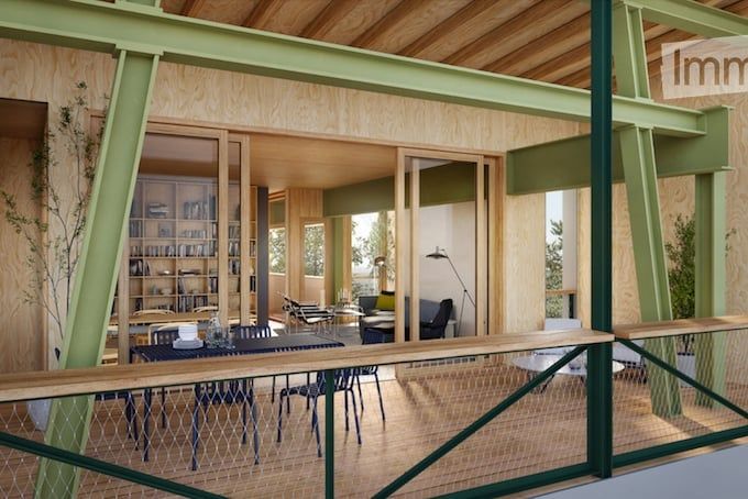 Attikawohnung 83 m2, Terrasse 43 m2, Raumhöhe 2.72 - 3.22 m, Terrazzo; CHF 1'398'000.- -  Bild 8