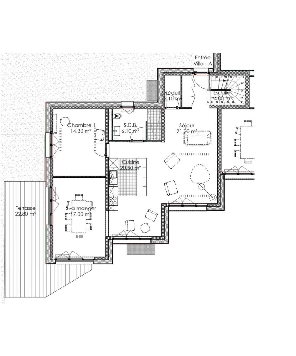 LE LOGIS - Villa "A" - Villa mitoyenne neuve de 6.5 pièces - Rez