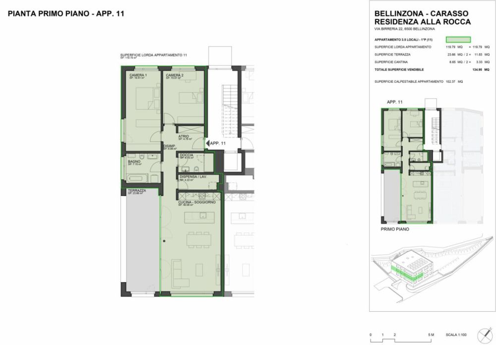 Residenza Alla Rocca - App. 11 Primo piano - 3.5 locali - Bild 9