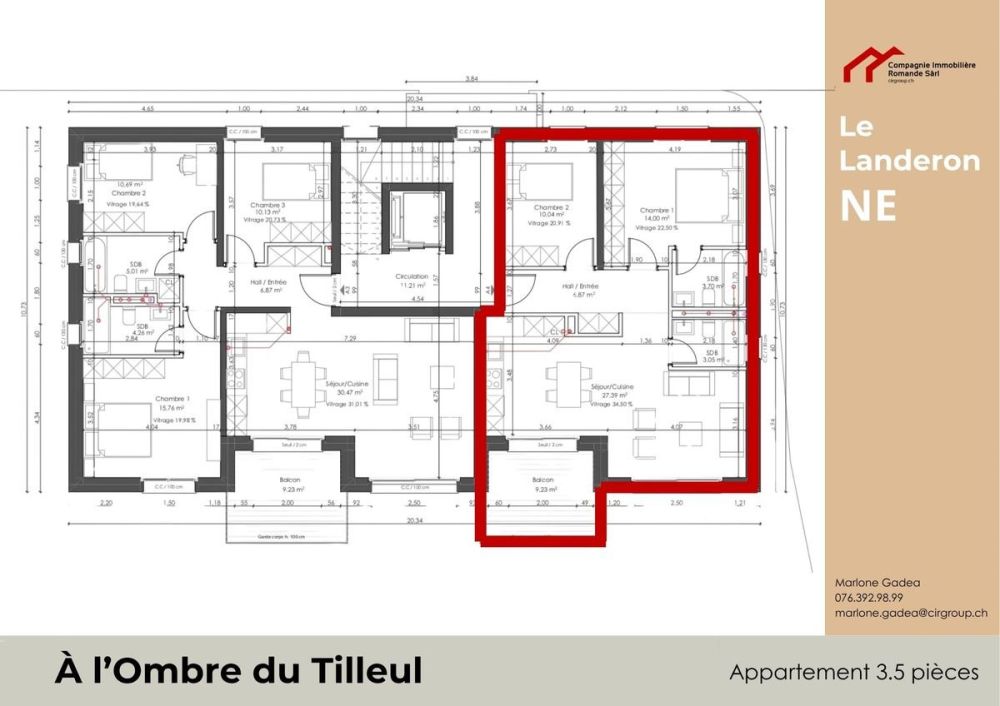 À l'Ombre du Tilleul - Nouvelle promotion de 7 appartements d'exception au coeur du Landeron (Lot A6) -  Bild 6