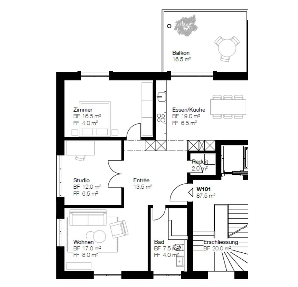 Stilvolle 3-Zimmer-Stadtwohnung mit Balkon in Effretikon -  Bild 11
