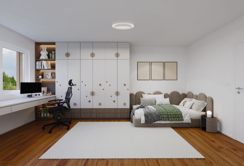 4.5 Zimmer-Wohnung (D) im 1.OG, mit 144 m2 Netto-Wohnfläche und 29.5m2 Balkon - Zimmer 3