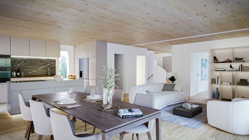 Modernes Einfamilienhaus mit persönlicher Gestaltungsfreiheit - Wohnen, Essen, Kochen