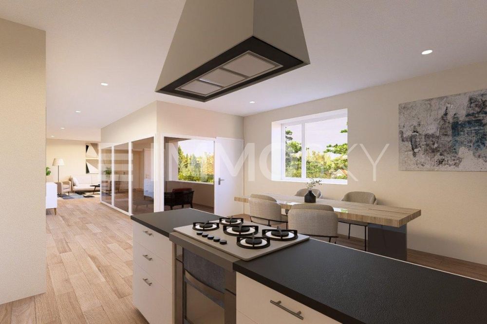 EXCLUSIVITÉ ! Unique 5.5 pièces d'env. 179 m² dans une ferme rénovée ! - Cuisine américaine de standing