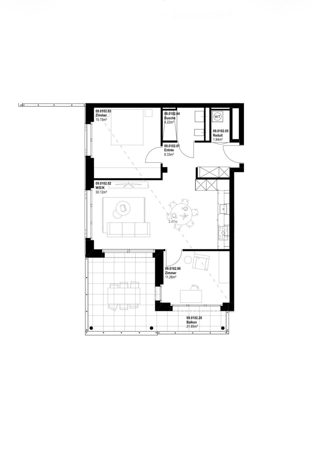 Moderne 3.5-Zimmer-Wohnung mit Einstellplatz in Cham -  Bild 5