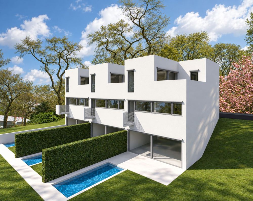 Casa contigua in costruzione con piscina a Villa Luganese -  Bild 1