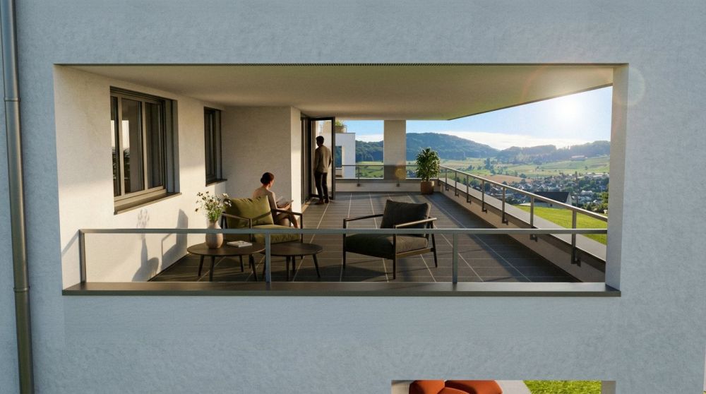 4.5-Zimmer-Neubauwohnungen mit Balkon oder Sitzplatz  in Niederdorf -  Bild 8