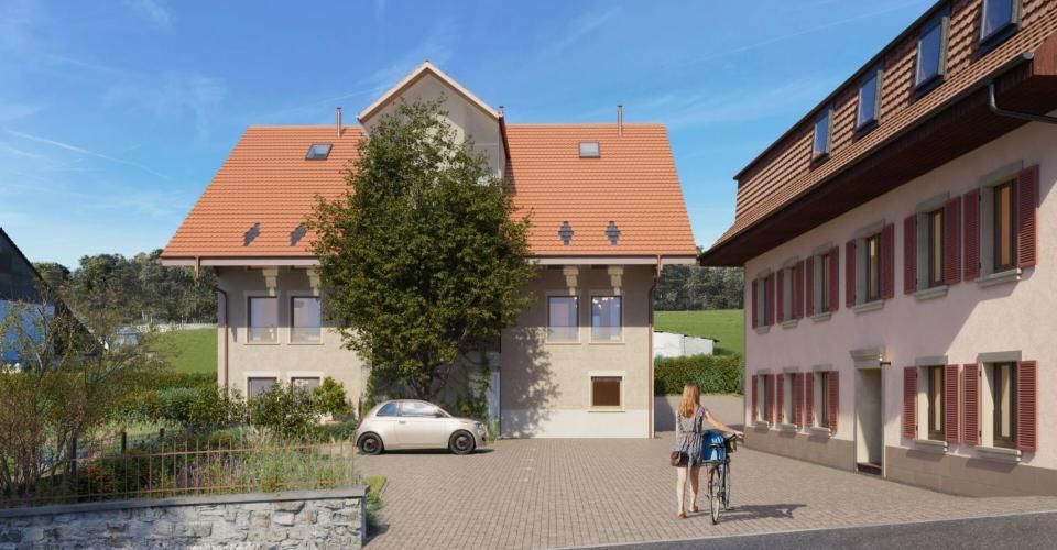 Bel appartement de 3,5 pièces dans résidence classée avec cave, potager et place de parc - Appartement 3.5 pièces - image - 3