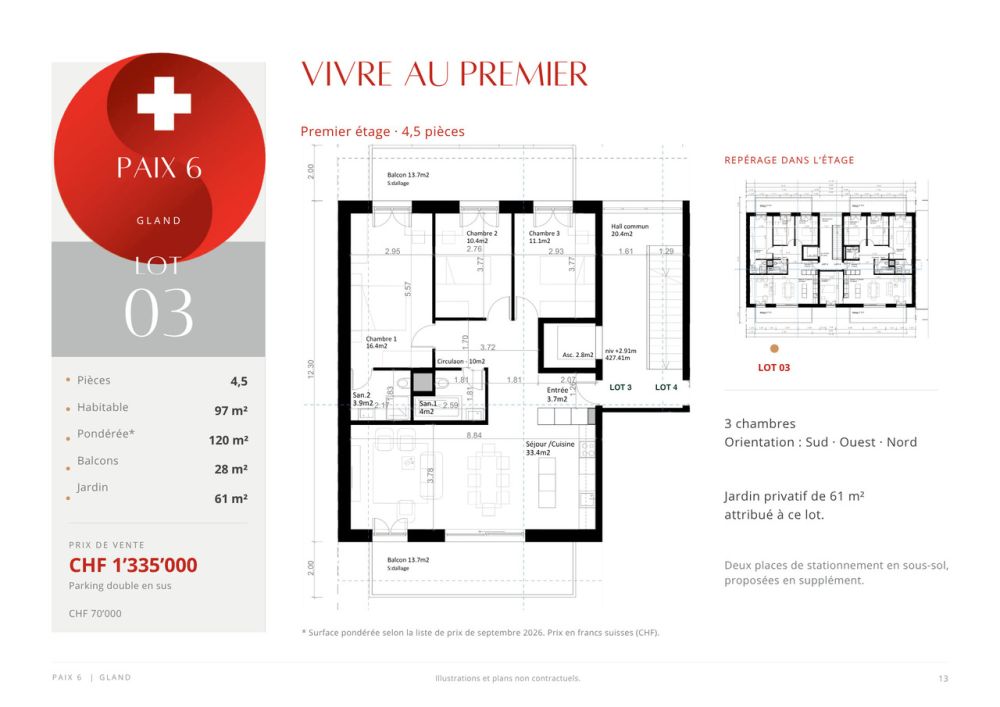 Très bel appartement de 4,5 pièces au 1er étage -  Bild 11
