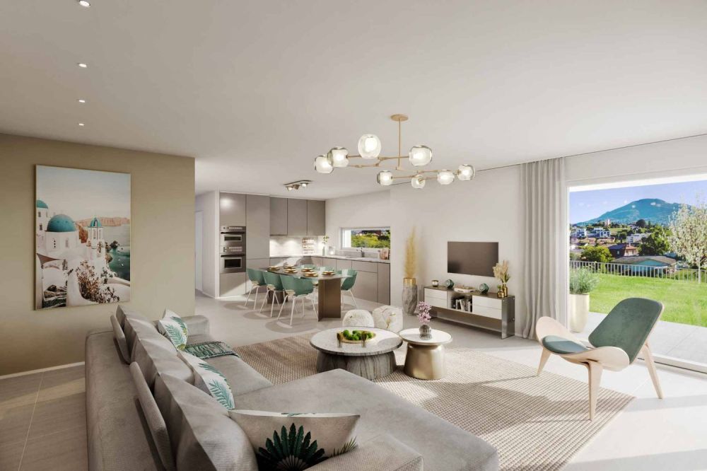 Résidence Les Vignes Spacieux Duplex de 4.5 pièces avec jardin et terrasse -  Bild 2