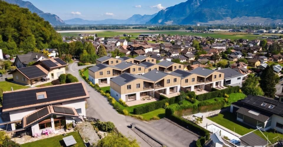 Villa NEUVE 4,5 p. de 131 m² - jardin, terrasse 39 m² et vue Dents-du-Midi - Muraz - Maison contiguë 4.5 pièces - image - 12