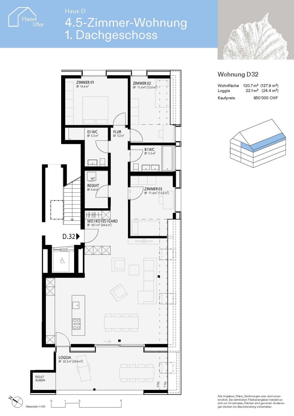 www.hasel-ufer.ch   Wohnung D32 -  Bild 3