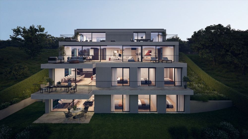 Modern, exklusiv, einzigartig - Neubauwohnung mit hochwertigem Ausbau - Visualisierung Aussenansicht