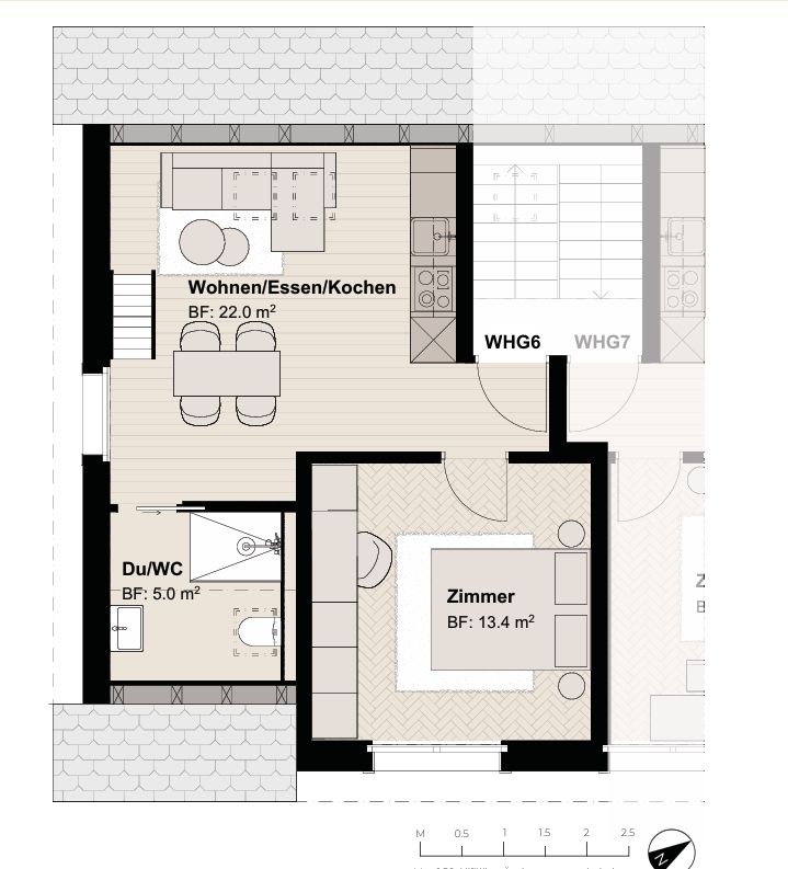Erstvermietung: Dachwohnung mit grosser Terrasse zu vermieten - Grundriss 1.png