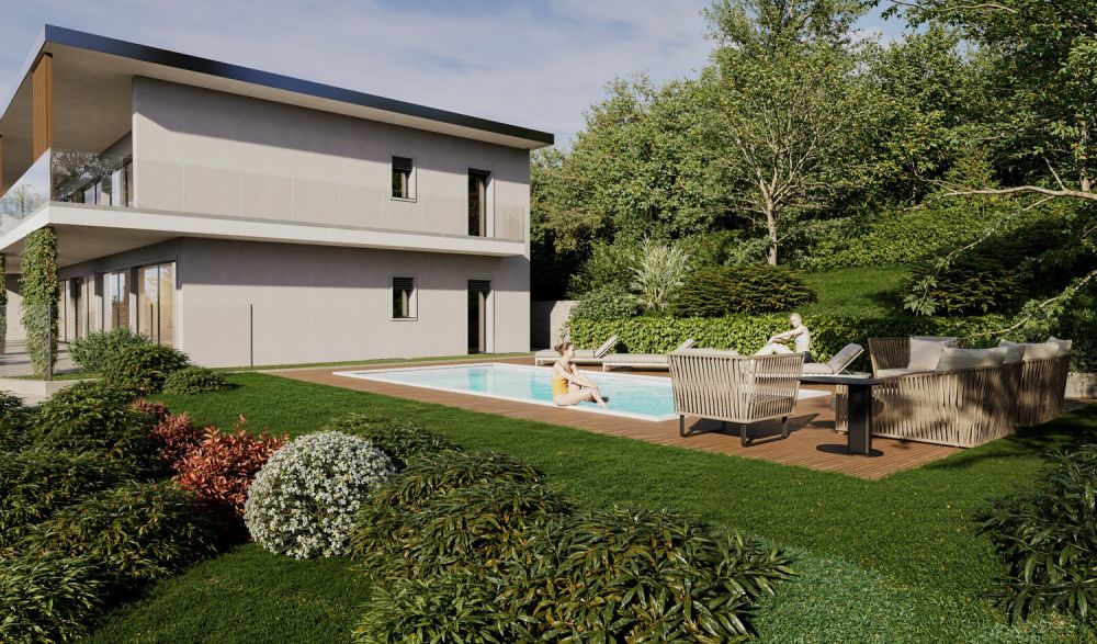 Duplex moderno da sogno: piscina privata, terrazza e giardino vista lago -  Bild 3