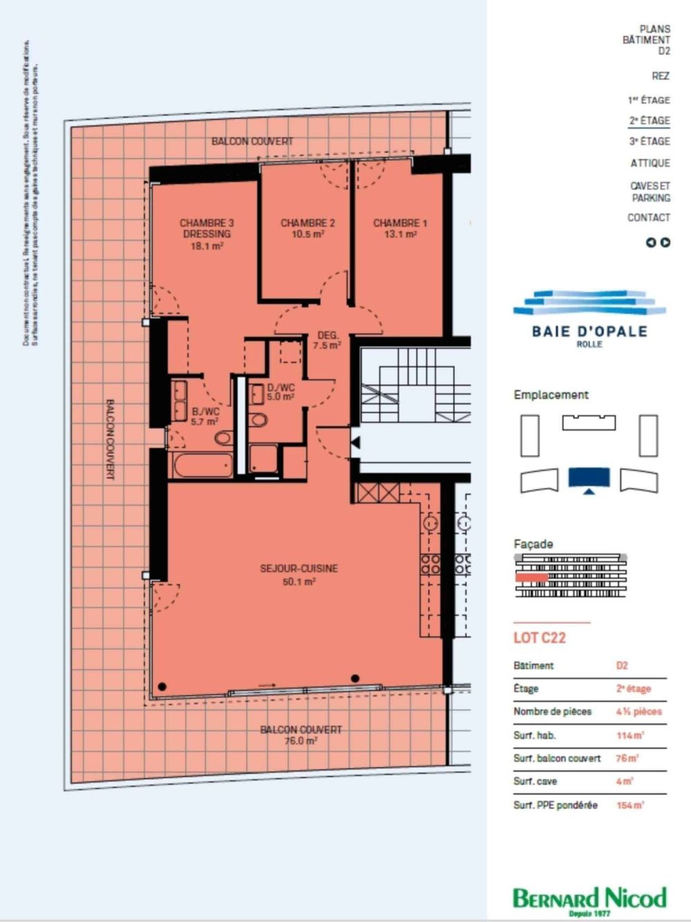 Magnifique appartement neuf de 4,5 pièces avec balcon couvert de 76 m2! -  Bild 10
