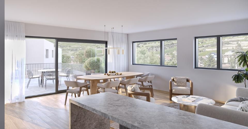 "ROCHER EN VILLE" 6 VILLAS DE STANDING AU COEUR DE SION - Villa 4.5 pièces - image - 7