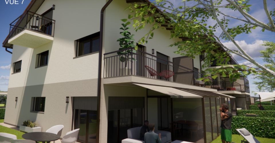 Nouvelle promotion Résidence du Moulin, Bernex - Maison villageoise A01 de 220m2 habitable baignée de lumière et de belles surfaces de vie dans un cadre calme et résidentiel en campagne - début d ? - Maison contiguë 6 pièces - image - 3