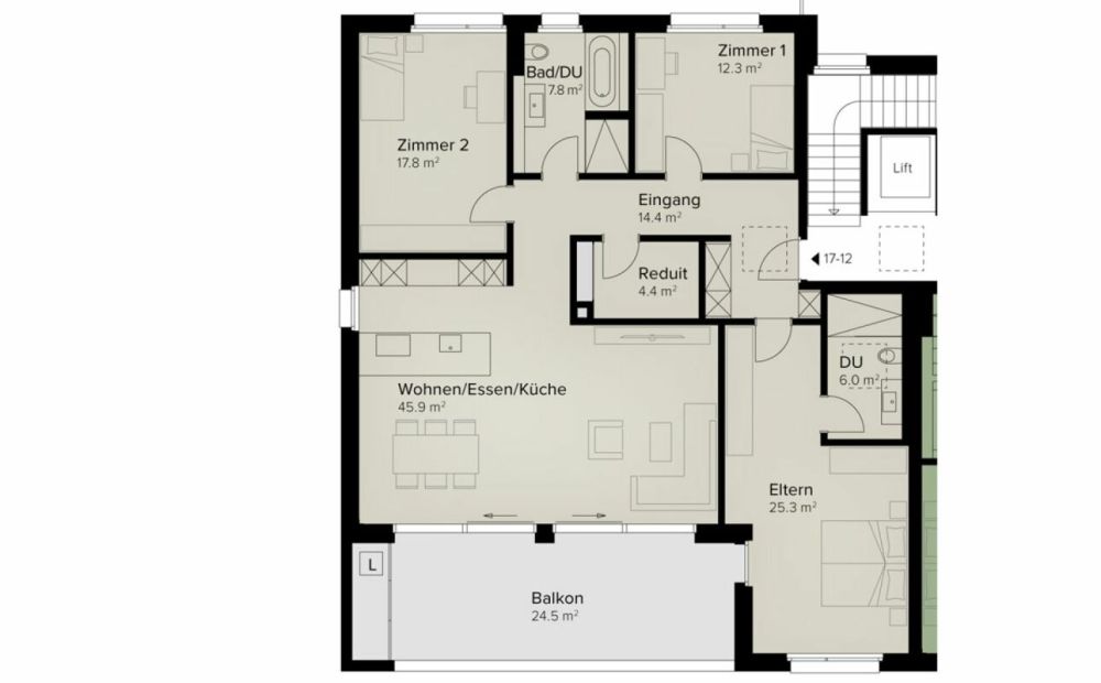 179 m² | 4.5-Zi.-Dachwohnung | Erstbezug -  Bild 9