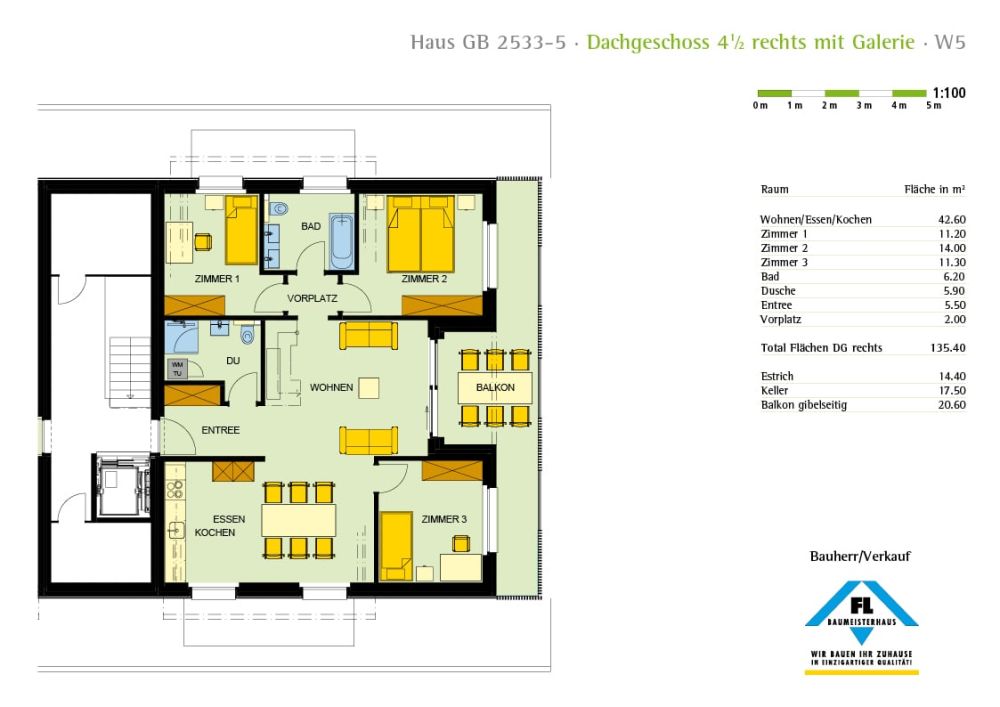 neue 4 1/2 Zimmer Galeriewohnung rechts -  Bild 5