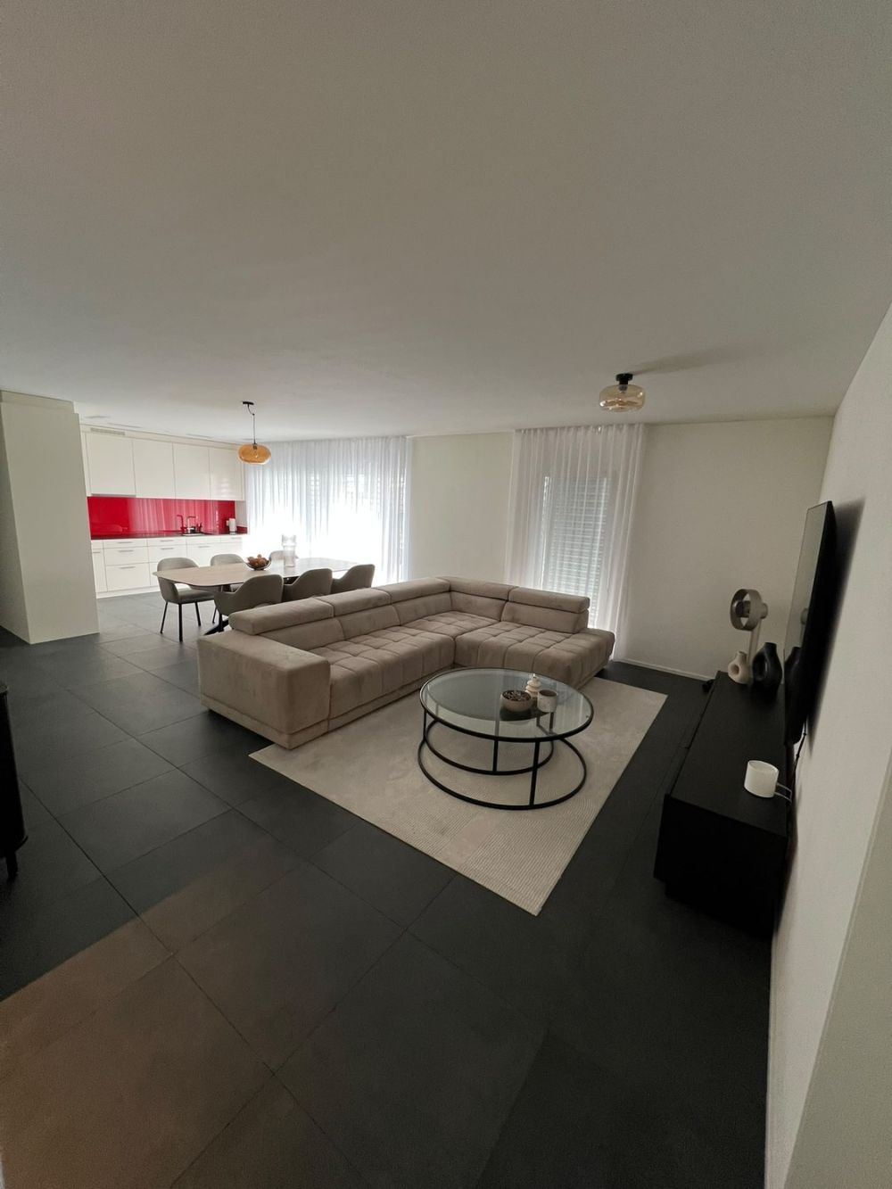 4.5-Zimmer-Wohnung mit grossem Balkon, 2 Einstellplätzen und Lift in Rottenschwil - Salon