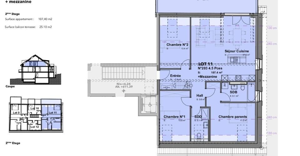 Lot n°11 - Appartement neuf de 4.5p + mezzanine au coeur de Cheseaux-sur-Lausanne - Duplex 4.5 pièces - image - 6