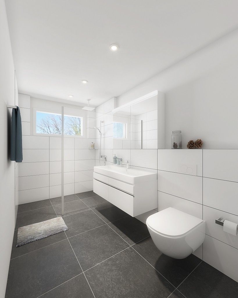 Neubauprojekt 16 Eigentumswohnungen in Gunten (Sigriswil) - Visualisierung Badezimmer