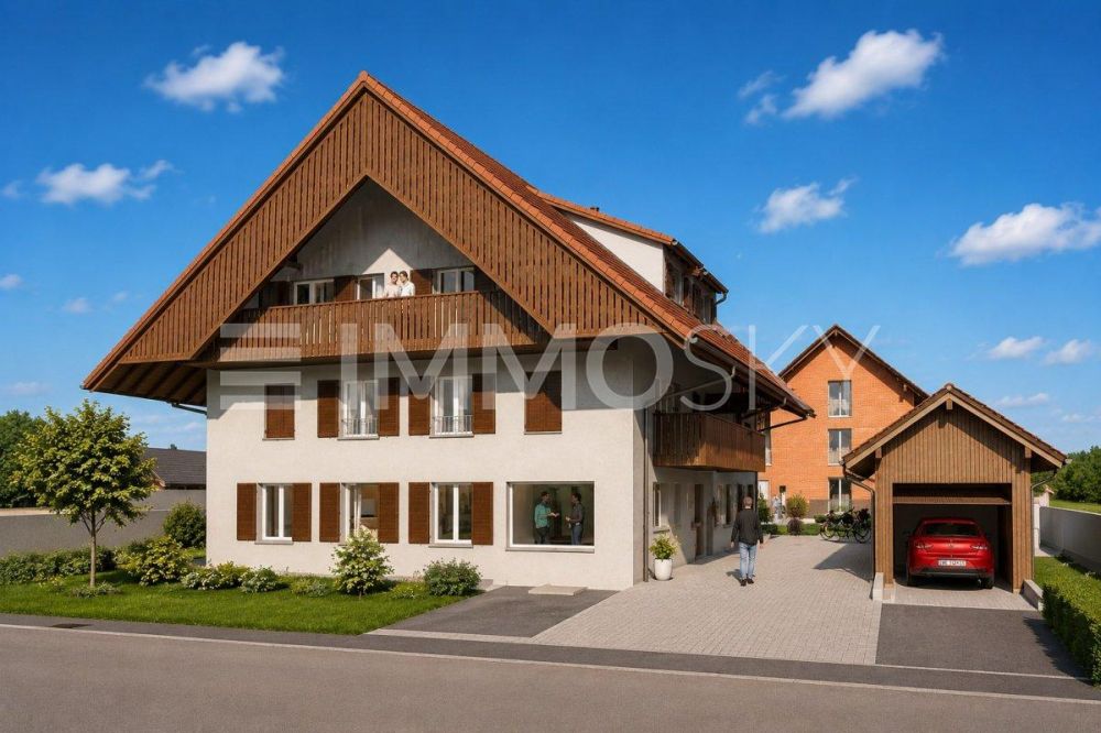 Stilvolle Neubauwohnung mit lichtdurchflutetem Wohngefühl - Strassenansicht