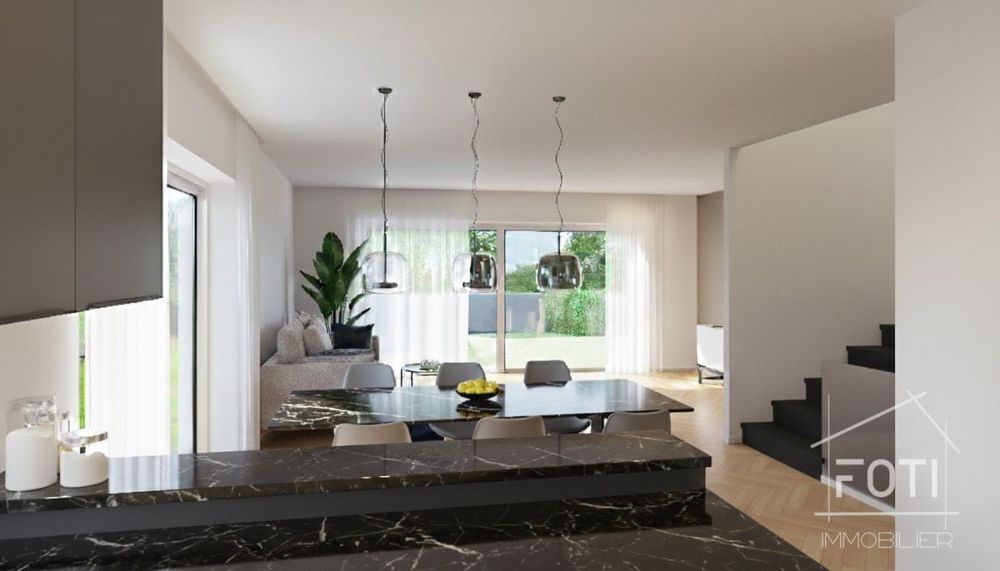 Maison mitoyenne de 4,5 pièces avec une belle vue. - Salle à manger