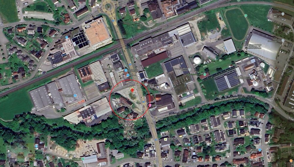 Bauland mit bewilligtem Gewerbeprojekt an gut erschlossener Lage in Ro - Satelitenbild