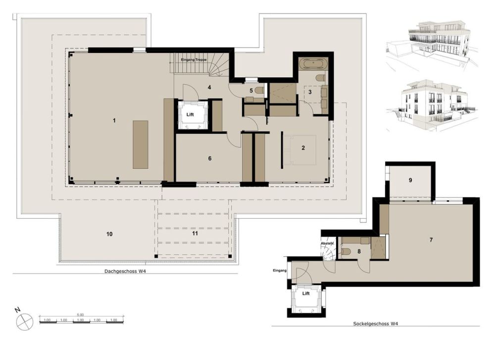 Exquisite Attika-/Maisonettewohnung mit atemberaubender Dachterrasse - Grundriss Attika