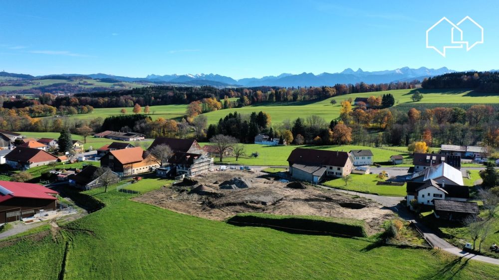 Appartement de 3.5 pièces au rez (bâtiment 4 - lot 1) - Vue aérienne