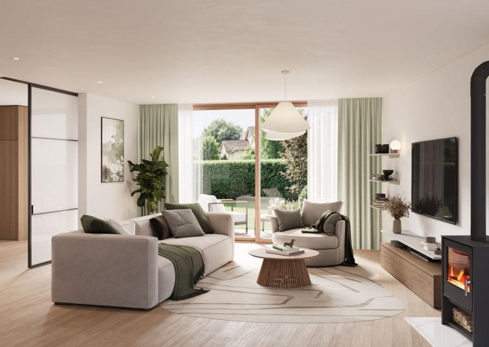 ERABLE 11  Nouvelle PPE de standing  1er étage 4,5 pces  108,8 m² + 2 balcons couverts 20,7 m² - Grand séjour ouvert sur une terrasse