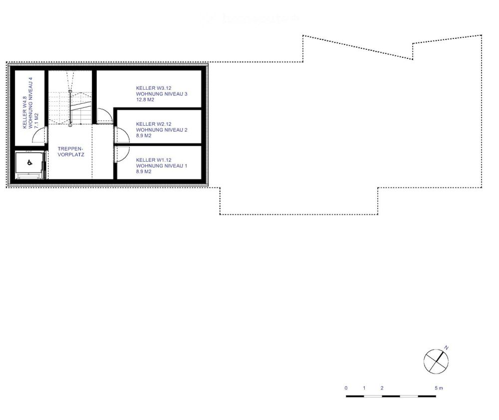 Wohnraum 119 m2, Loggia 30 m2, Raumhöhe 2.94 m, Terrazzo; CHF 1'528'000.- -  Bild 11