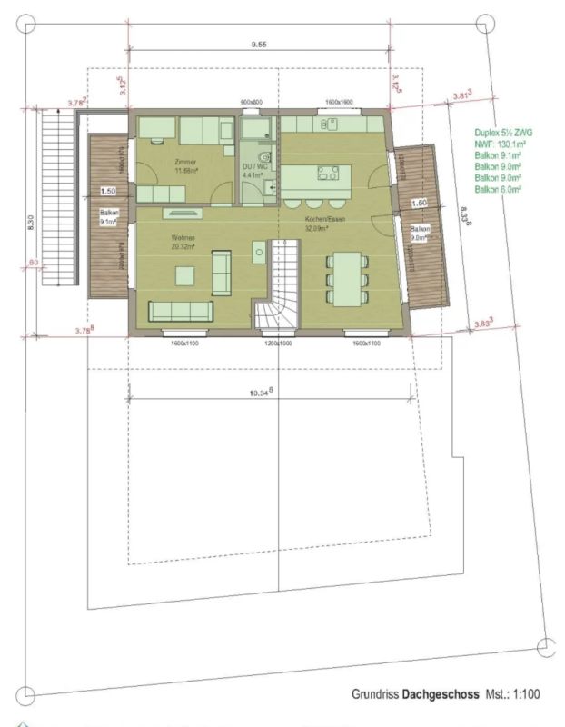 5.5 Duplexwohnung DG - Erstklassiges Neubauprojekt in Zermatt  - Erstwohnsitz - Résidence principale -  Bild 12