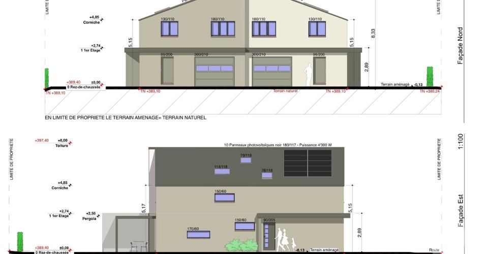 Collombey, nouveau projet d'une villa de 5.5 pièces - Maison contiguë 5.5 pièces - image - 5