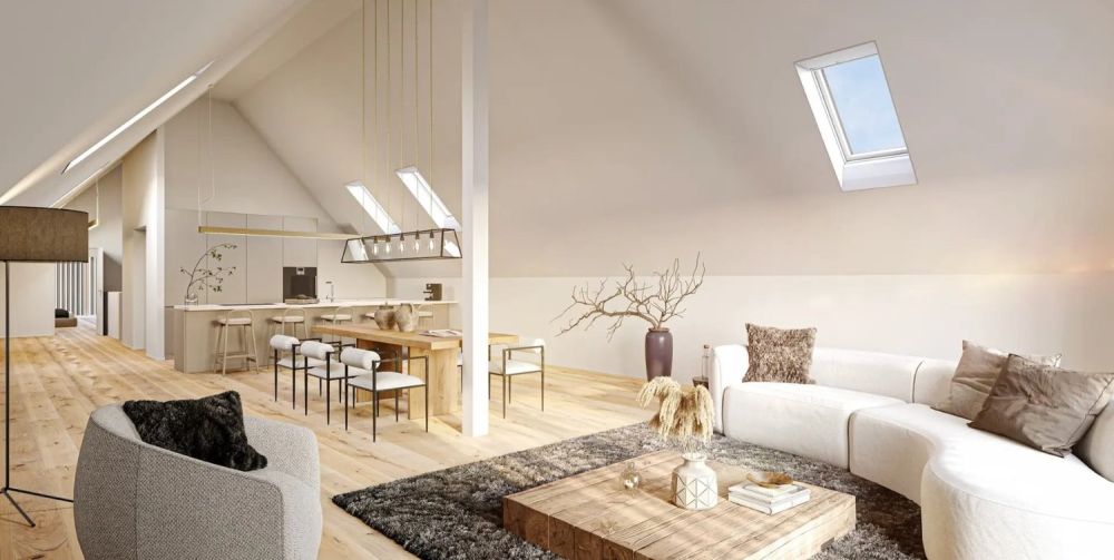 Mit dem Lift direkt in die Wohnung - grosszügige Dach-Maisonette vor den Toren Zürichs -  Bild 1