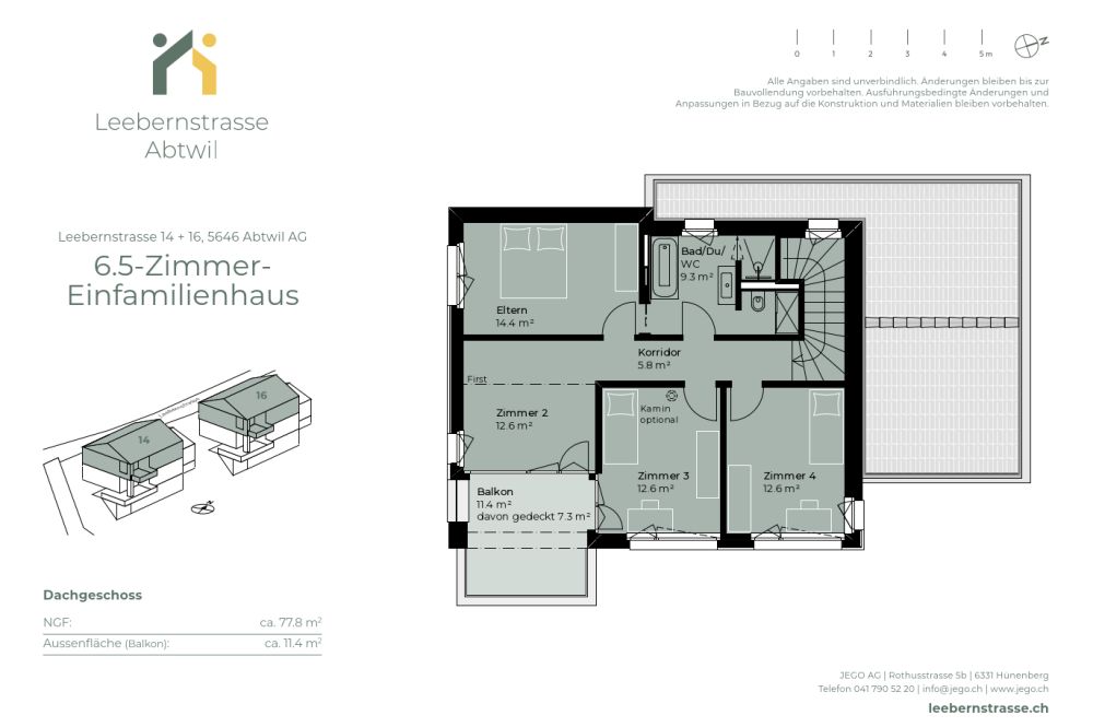 Freistehendes 6½-Zimmer-Einfamilienhaus (Neubau) nur 20 Min. von Zug entfernt - Bild 8