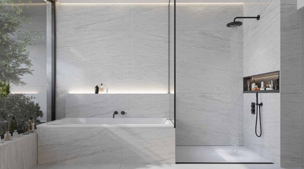 Superbe attique avec terrasses au coeur de Genève - Salle de bains et douche