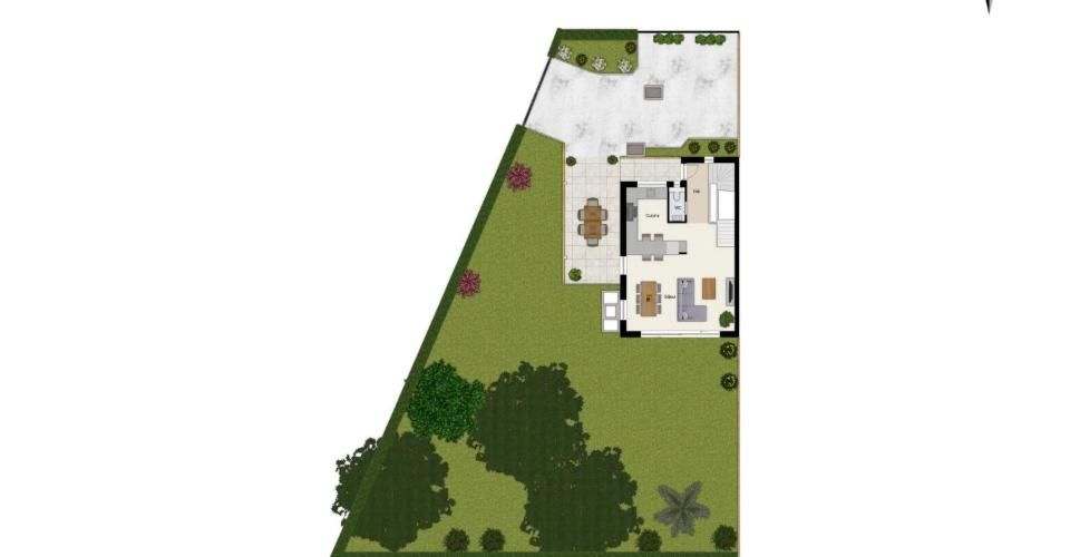 Élégante villa jumelle contemporaine HPE sur plan - Villa 6 pièces - image - 13