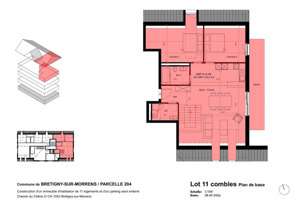 Duplex moderne de 4.5 pièces à Bretigny-sur-Morrens -  Bild 12