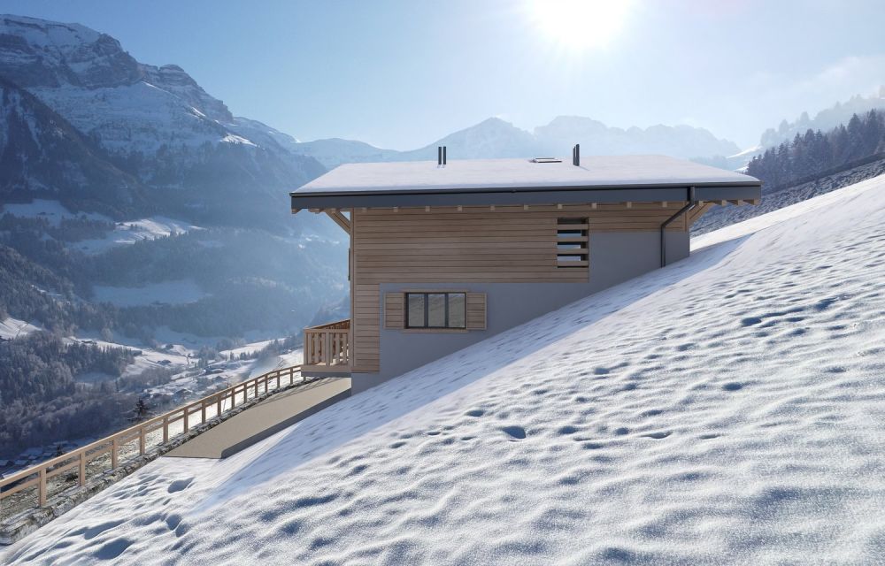 Einzeln stehendes Chalet "Les Pommats A" zum Verkauf in Val d"Illiez – Baugenehmigung liegt vor -  Bild 2