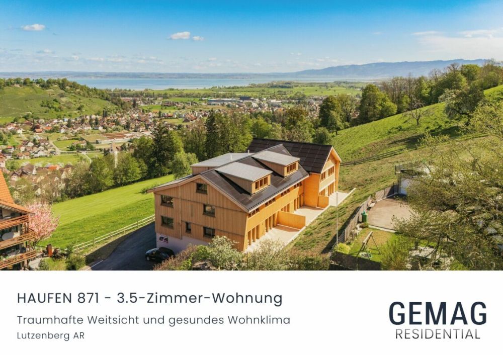 HAUFEN 871 - 3.5-Zimmer Wohnung im Erdgeschoss mit traumhaftem Weitblick -  Bild 1