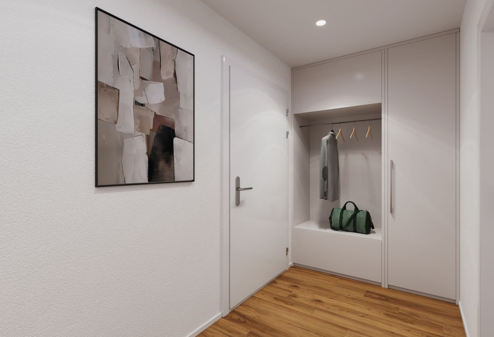 5.5 Zimmer-Wohnung (A) im EG, mit 144 m2 Netto WF und 31.4m2 Terrasse - Garderobe