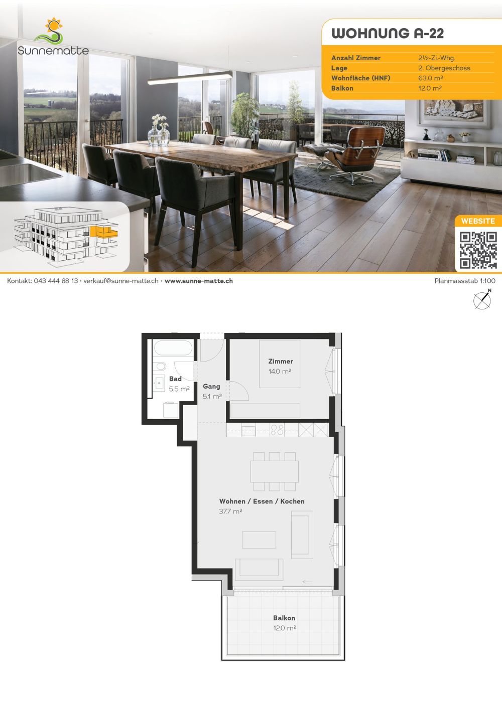 Sunnematte - 2.5-Zimmer die zu begeistern wissen - Bild 4