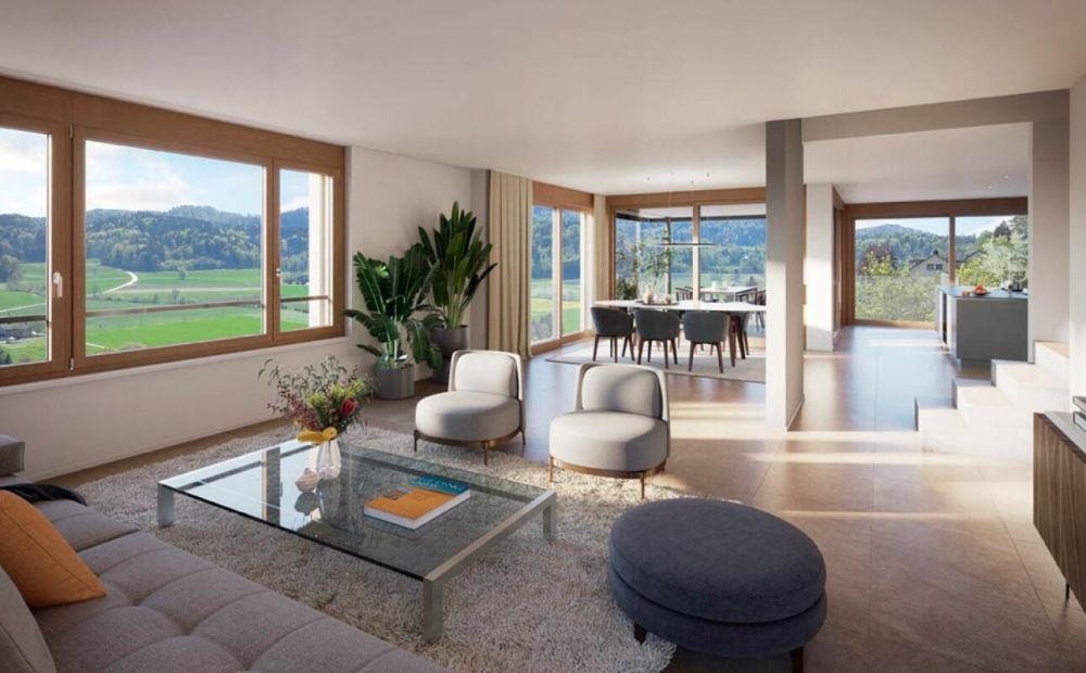 Traumhafte Fernsicht auf Alpstein mit Säntis und Churfirsten - 5.5-Zi.-Terrassenhaus - Bild 12